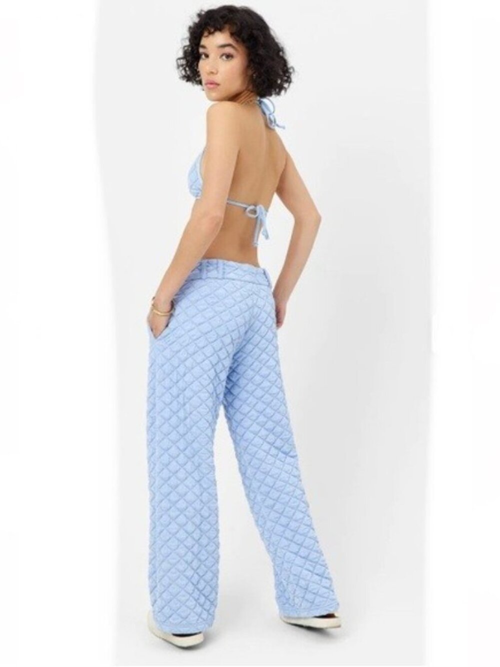 Frankies Bikinis Chilli Puff Pant Size Women Size XS Light Blue - Picture 6 of 16